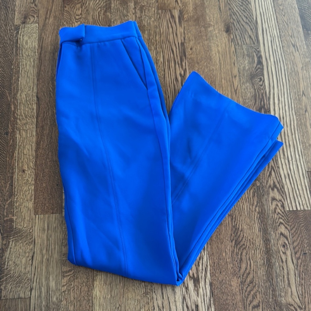 $295 Generation Love Lucca Cobalt Blue High-Rise Wide-Leg Trousers